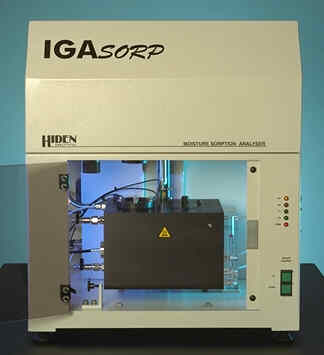 the IGAsorp Dynamic Vapour Sorption analyser, for gravimetric measurement of vapour sorption